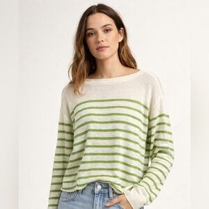 Striped linen sweater
